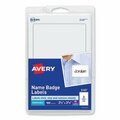 Avery Dennison Avery, PRINTABLE ADHESIVE NAME BADGES, 3.38 X 2.33, WHITE, 100PK 5147